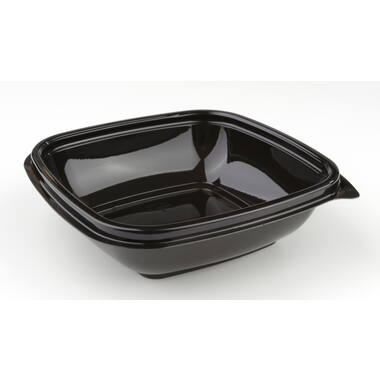 SALADEBOWL 250ml 4KANT ZWART  500st